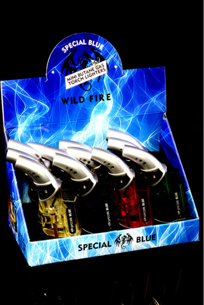 Special Blue Wild Fire Torch Lighter Display  12Pc