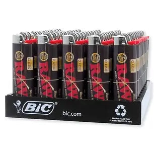 Bic Disposable Lighter Raw Series 50 Ct Display Raw Black
